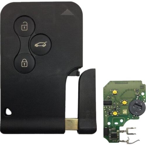 3 Button 433Mhz 7947 Chip With Emergency Insert Blade Smart Remote Key For Renault Megane Scenic 2003-2008 Card Nov-29D