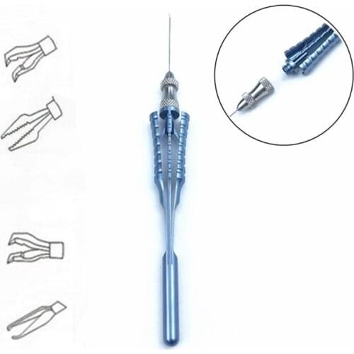 Titanium Capsulorhexis forceps Virtreo-Retinal tweezers Replaceable head Ophthalmic surgery Instrument