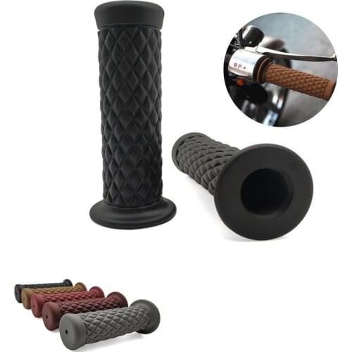 Universal 7/8'' vintage rubber motorcycle grip parts for cafe racer moto handlebar For Honda CRF150R CRF450R CRF250X CRF450X