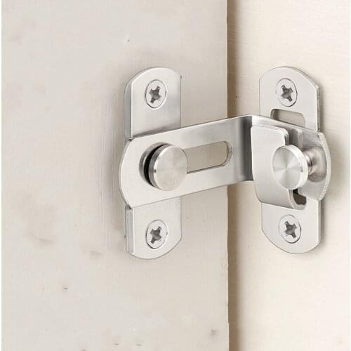 Stainless steel sliding door hook lock,90 angle Hasp,For easy to install,Surface mounting,Anti-theft, Safety,Door Hardware