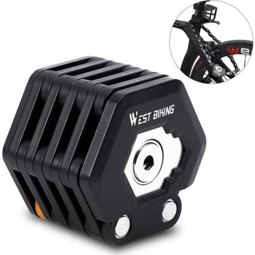 Bicycle Lock Mountain Bike Road Bike Key Lock Foldable Chain Lock Security Anti-Theft Scooter Electric Bicycle Chain Lock