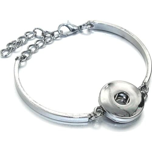 Lobster claw clasp Gold Snap Bracelet For Women Fit Boom Life DIY 18mm Snap Jewelry Snap Buttons Bracelet Jewelry 7895