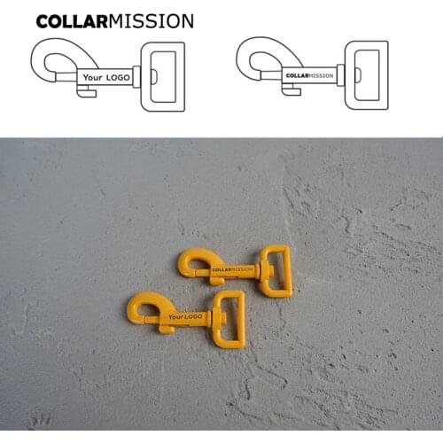 Orange colored baking paint dog clip durable and strong swivel hook We provide laser engraving service customize LOGO CPK25O