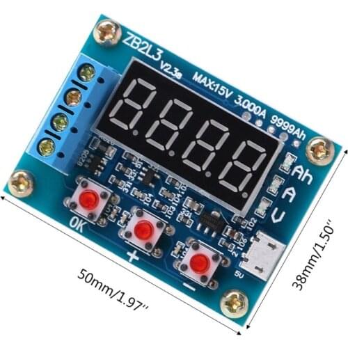 ZB2L3 Li-ion Lithium Lead-acid Battery Capacity Meter Discharge Tester Analyzer A0KF