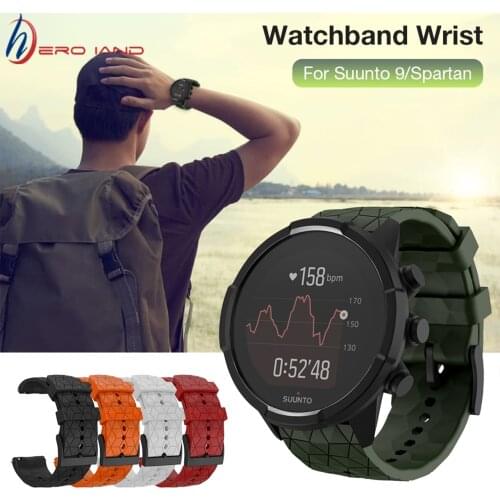 Silicone Strap Replacement WatchBand For suunto 7 D5 Wrist Bracelet for Suunto 9 Spartan Sport Wrist HR Baro Smart Watch Band