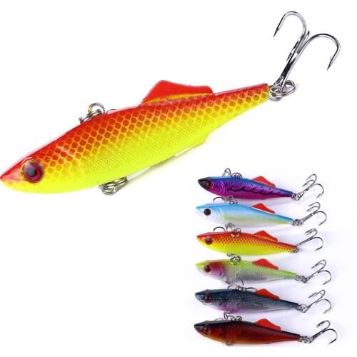 1Pcs 7cm/16.5g Full Swimming Layer Sea Fishing VIB Fishing Lures Plastic Sinking Bait Hook Hard Artificial Fishing