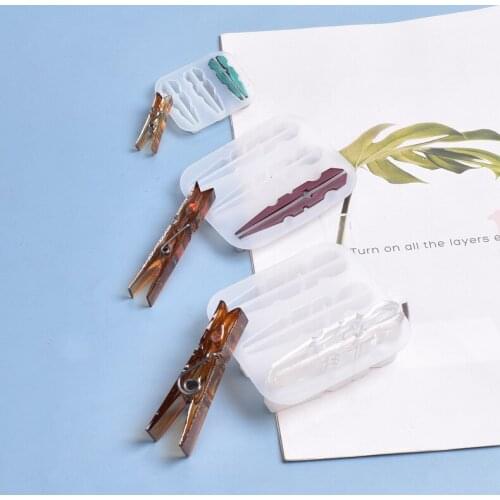 1pcs Creative Clip Silicone Mold DIY Jewelry Making Tool Moulds UV Epoxy Resin Decorative Craft