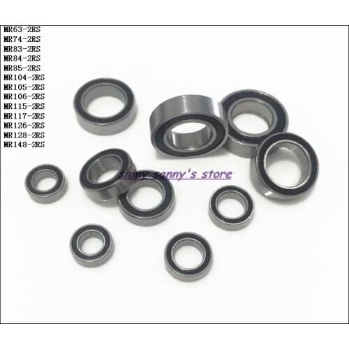 10pcs/Lot MR104-2RS MR105-2RS MR106-2RS MR115-2RS The Rubber Sealing Thin Wall Deep Groove Ball Miniature Bearing Brand New