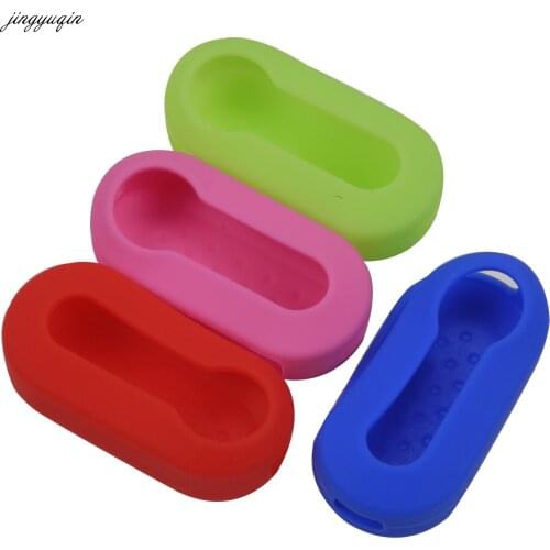 10pcs Remote Car Key Silicone Shell Cover Replacement Protective Case for Fiat 500 Panda Punto Bravo Flip Folding 3 Buttons