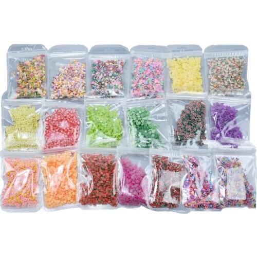10000Pcs Nail Art ,3D Fruit Nail Polymer Charms Slime Slices, Mini Cute Colorful DIY Strawberries/Apple /Banada Fruit Slice #PD