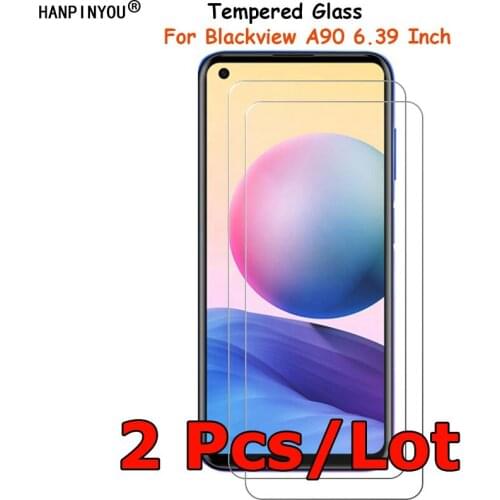 2 Pcs/Lot For Blackview A90 6.39" Tempered Glass Screen Protector Explosion-proof Protective Film Guard