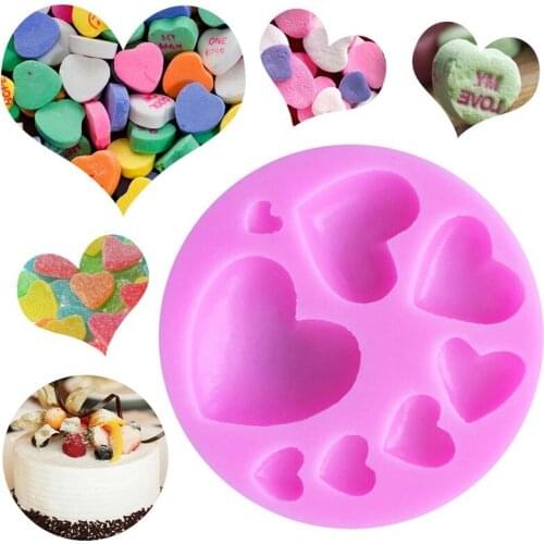3D DIY Heart Fondant Mold Silicone Cake Decorating Craft Sugar Chocolate Soap Cookie Mould Cake Tools Cake Decorating