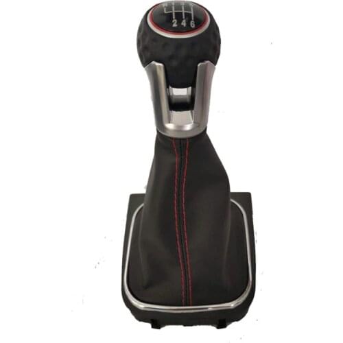 5 Speed 6 Gear Shift Knobs With Gaitor Leather Knob For VW Golf 5 V Golf 6 VI Manual Stick Gear Head Shift Knob Car Styling