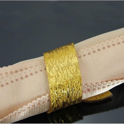 500pcs Delicate Silver Gold Acrylic Napkin Rings Serviette Holder For Home Hotel Wedding Party Banquet Adornment Favor ZA1380