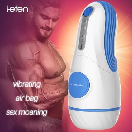 Leten Automatic Hip Vaginal Male Masturbator Vibrating Suck Sexy Moan 3 Feature Sex Machine Vibration Adult Sex Toys for Men 4.5