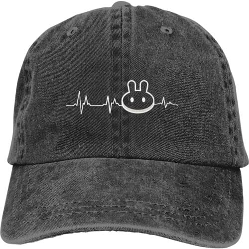 Washed Mens Baseball Cap To The Moon Heartbeat Trucker Snapback Caps Dad Hat PancakeSwap Cake Crypto Miners Golf Hats
