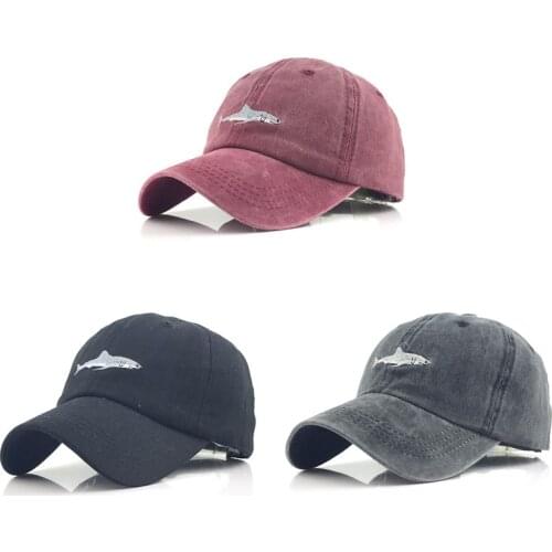 Baseball caps shark snapback man cap baseball cap hip hop embroidery curved strapback dad hat summer fish sun hat cap