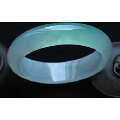 Natural jade bracelet ice green bracelet jade hand ring Women