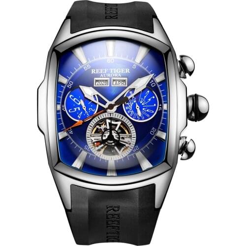 Reef Tiger Men Automatic Watch,Luxury Mens Watches Self Wind Mechanical Wristwatch Sport Luminous 50M Waterproof Sapphire Mirror