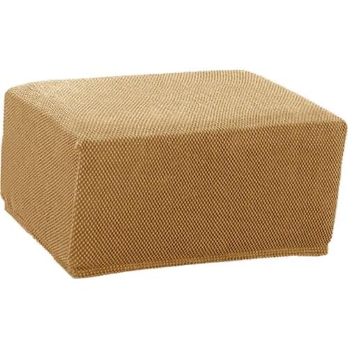 Stretch Jacquard Storage Ottoman Cover Footstool Slipcover Protector