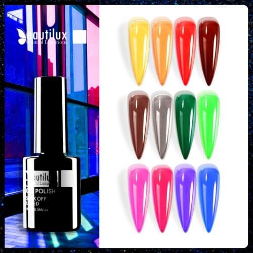Beautilux Glaze Gel Nail Polish Semi Permanent Amber Color Nails Art Varnish UV LED Jelly Candy Stained Glass Gels Lacquer 10ml