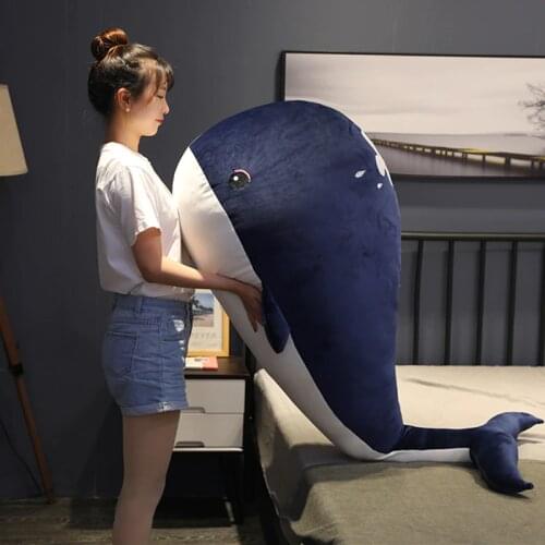 Giant Shark Plush Whale Stuffed Ocean Animals Kawaii sea Doll Toys Cartoon Toy kids Gift