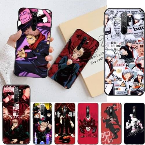 HOTCASHOP Anime jujutsu kaisen Phone Case for Redmi 9A 8A 7 6 6A Note 9 8 8T Pro Max Redmi 9 K20 K30 Pro