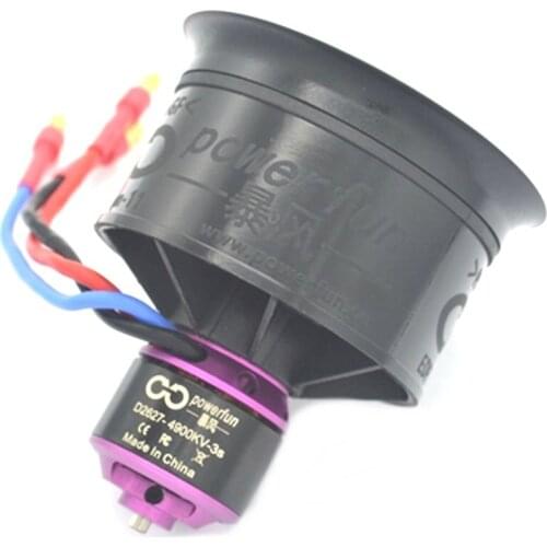 HTIRC 50mm 11-Blades Ducted Fan EDF Unit with D2627 4900KV 3S 4300KV 4S Brushless Motor for RC Airplane Ducted Fan Plane