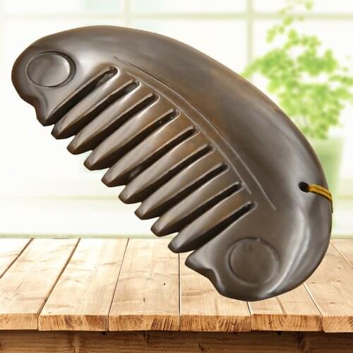 5A grade Original Si Bin brown color Bian stone massage guasha stone multifuntion beauty face comb home health care back massage