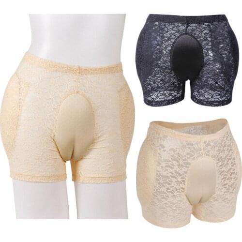 Men Boxers Fake Vagina Underwear Control Panty Gaff Padded Panties Underwear Transgender Crossdresser Shemale Gay Panty