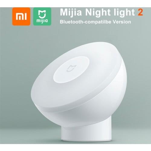 Xiaomi Mijia Night Light 2 Bluetooth-compatible Magnetic Attraction Night Lamp Adjustable Brightness Infrared Body Sensor