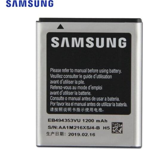 Samsung Original EB494353VU Battery For Samsung S5330 S5232 C6712 S5750 S5570 i559 EB494353VA Replacement Phone Battery 1200mAh