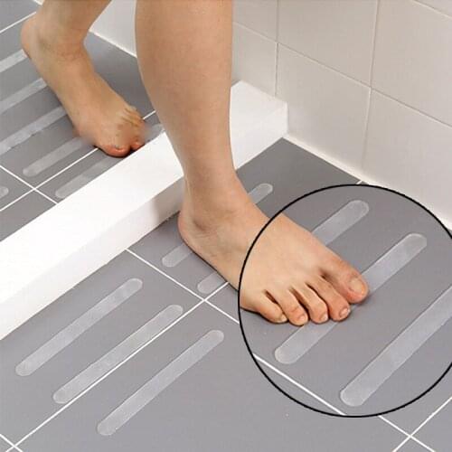 PEVA 12PCS 2CM*20cm Waterproof,Wear-Resistant,Non-Slip Adhesive Tape,Bathroom Footgrip,Antislip Strip Skid Resistance JU0009