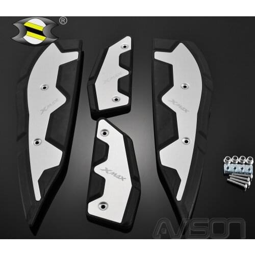 For XMAX300 Footpads XMAX 125 250 300 Front Rear Pegs Plate 2017-2021 Aluminum Alloy Pedal Modified Skid proof Footrest