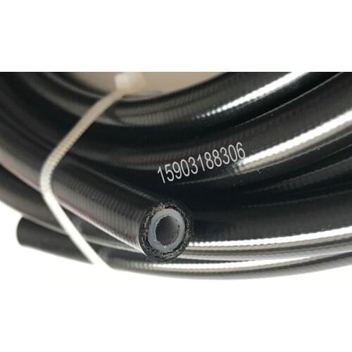 PU covered AN-4 PTFE hose braided stainless steel fuel line oil fuel hose 1M