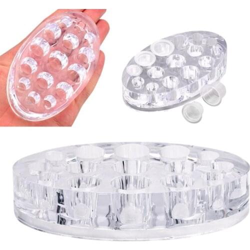 Professional Tattoo Machine Organizer Oval Tattoo Pigment Ink Cup Holder Stand Cap Rack Permanent Makeup Accessories Tattoo Kits