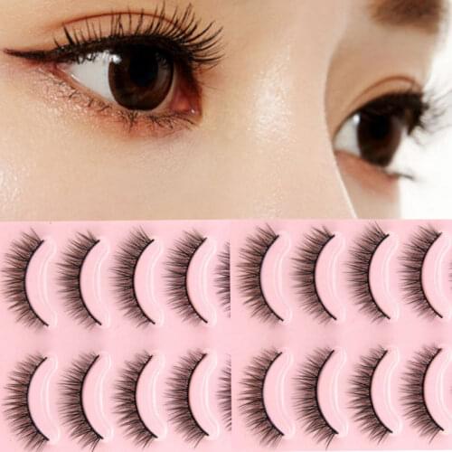 5 Pairs/Wholesale Eyelashs Natural Short Cross False Eyelashes Daily Eye Lashes Women Girls Makeup Necessaries Eyelashes