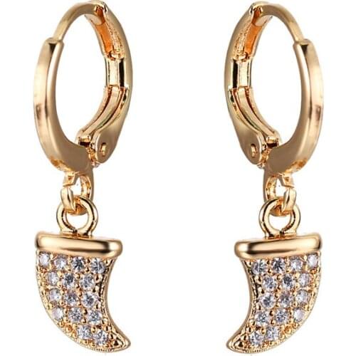 New Fashion Shiny Cubic Zircon and Earrings Good Quality Hoop Earrings for Women Exquisite Girls Jewelry