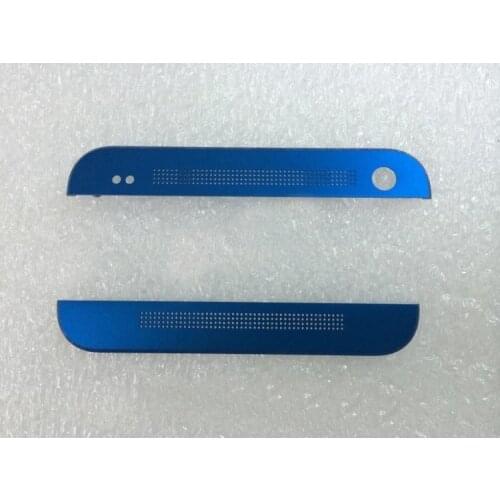 Blue Ymitn Front Top Bottom aluminum Cover Case + camera glass lens Housing For HTC ONE M7 801s 801n 801e Replacement