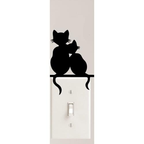 Cat and Kitten Vinyl Decal Sticker Car Laptop Decal Sticker Light Switch Kids Nursery Home Decor Many Colours Choose