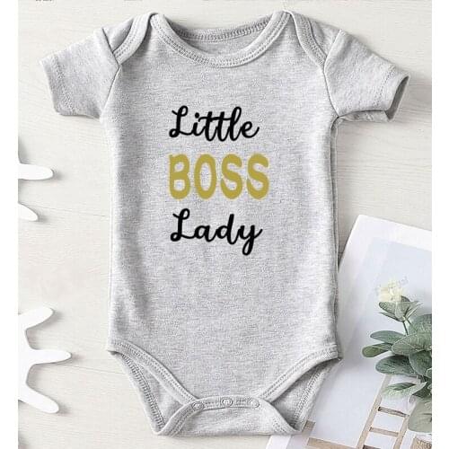 Little Boss Lady Print Baby Girl Clothes Winter Newborn Clothing Toddler Winter Costume Outfit for Boys Rompers Long Sleeve