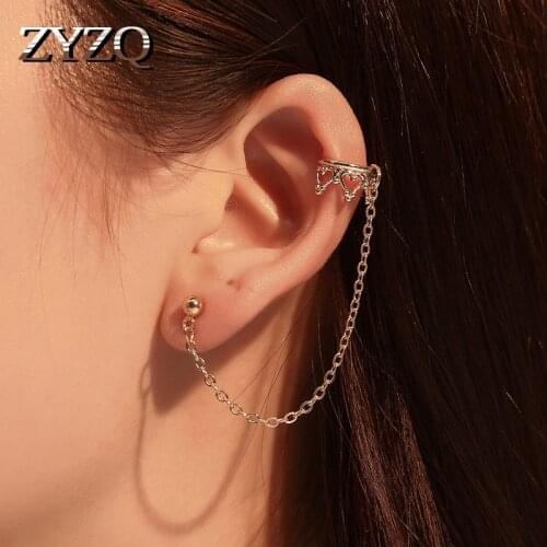 ZYZQ New Trendy Personality Women Earrings Hot Hollow Out Heart Ear Clip Wholesale Lots&Bulk Hot Selling Birthday Gift Earring