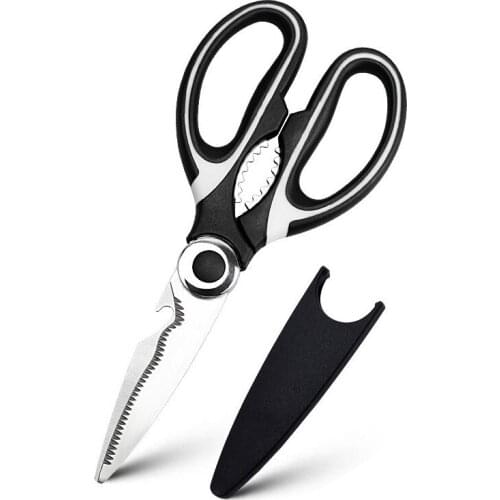 1PC Kitchen Scissors Stainless Steel Food Shears for Meat Vegetables Herb Chicken Scissors Multifunctional Kitchen Tool
