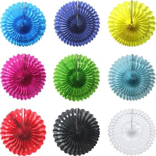 10pcs 8'' 10'' 12'' Cut-out Paper Pinwheel Paper Fans Flower Wedding Birthday Party Shower Decorative Hanging Crafts