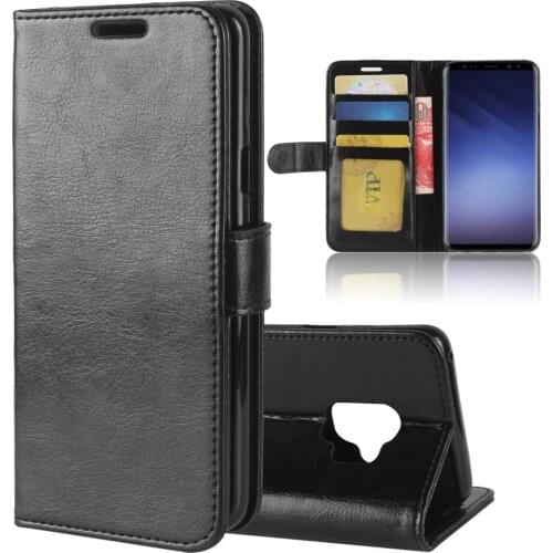 10pcs/lot free shipping R64 Wallet Leather Stand PU+TPU Cover with card slot for Samsung S9 S9 Plus A5 A6 A6 PLUS A8 A8PLUS 2018