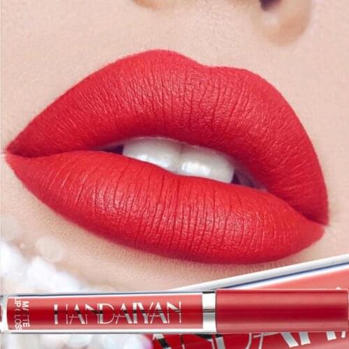 12 Colors Lip Gloss Waterproof Non-stick Cup Lip Glaze Is Not Easy To Fade Matte Liquid Lipstick Thin Tube Lip Gloss Cosmetics