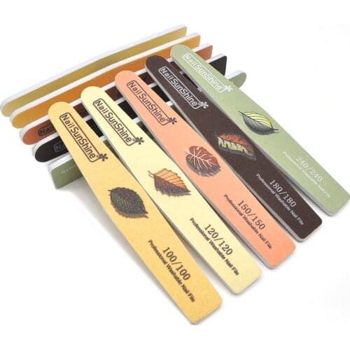 3/5/10Pcs New Sanding Nail File For Manicure 100 120 150 180 240 Prismatic Strong Sandpaper Washable Thick Art Nail Buffer Tools