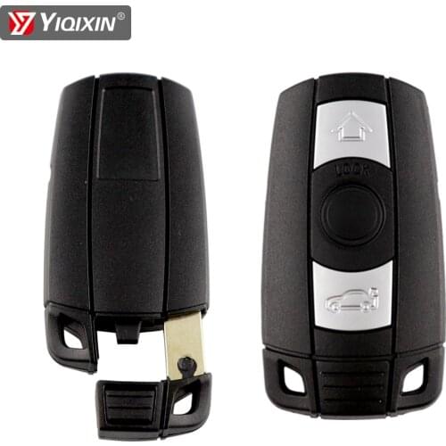 YIQIXIN For BMW 1 3 5 6 Series Replacement 3 Button Smart Car Key Shell E90 E91 E92 E60 E61 E82 E87 E88 E89 E70 E71 E72 X5 X6