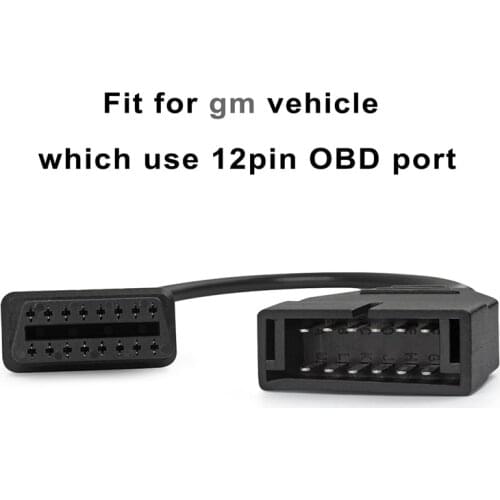 Auto Diagnostic Connector OBDII OBD 2 Connector Adapter for OBD 12 Pin GM12 to 16 Pin Cable For Vehicles auto scanner adapter