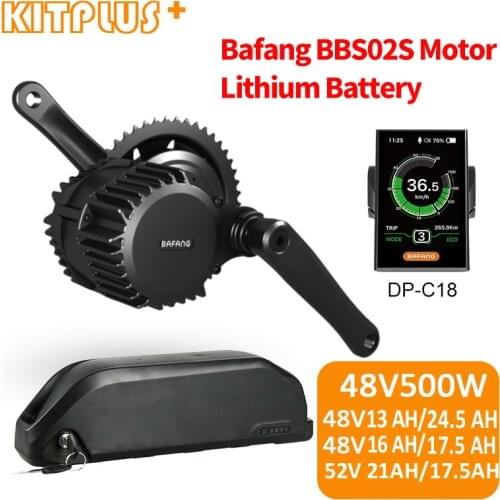 Bafang 8Fun BBS02 Electric Bike Kit 48V 500W E-bike Kit Electric Motor Mid Drive with 48V/52V 13AH/16AH/17.5AH Ebike Battery